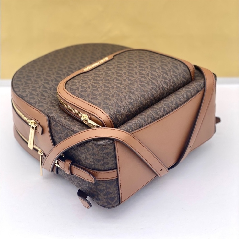 MICHAEL KORS JAYCEE MEDIUM BACKPACK BROWN SIGNATURE COLOR - Picture 10 of 11
